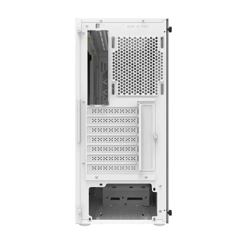 Darkflash DK351 Computergehäuse, weiß, mit 4 RGB-Lüftern