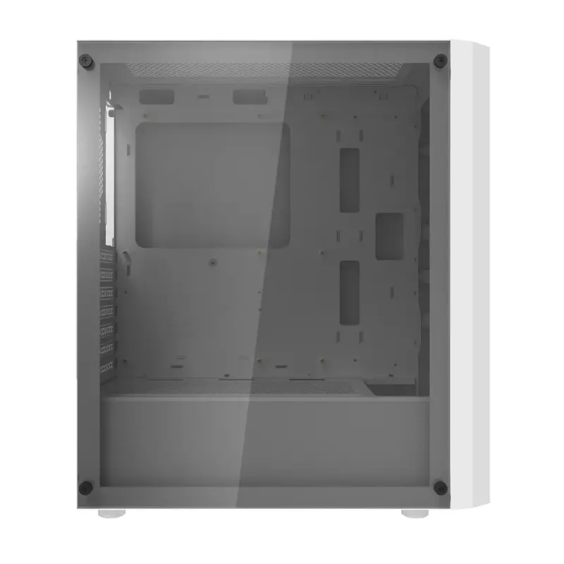 Darkflash DK351 Computergehäuse, weiß, mit 4 RGB-Lüftern