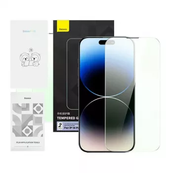 Displayschutzglas Baseus Tempered Glass Crystal Series für iPhone 14 Pro mit Blaulichtfilter