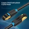 Ethernet-Patchkabel Vention Cat.8 S/FTP 1 m Schwarz RJ-45 Goldbeschichtet