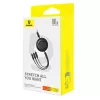 USB 3-in-1 Kabel Baseus Free2Draw (USB-A auf Micro USB + Lightning + USB-C), 100 W, 1,1 m, schwarz