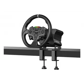 Moza Racing R5 Bundle, Lenkrad + Pedale, PC, Kabelgebunden, Schwarz, Aluminium, Leder, Stahl, Aluminium, Leder