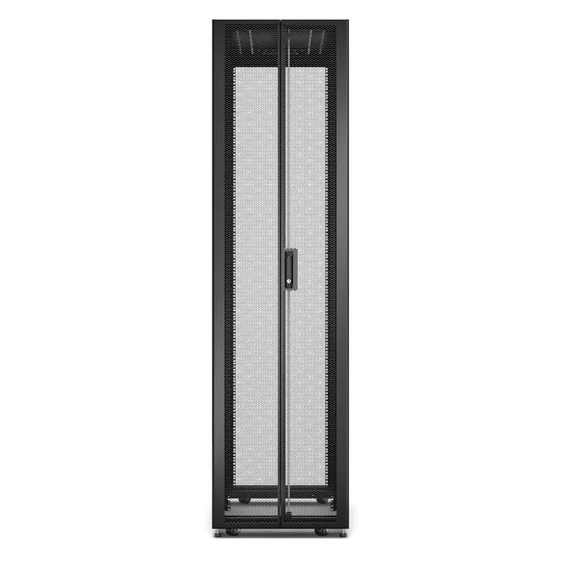 APC Easy Rack ER6800 Netzwerkschrank, 48 HE, 19", 600 x 1000 mm, mit Dach, Rollen, Füßen, 4 Halterungen, mit Boden, ohne Seitenwände, Schwarz