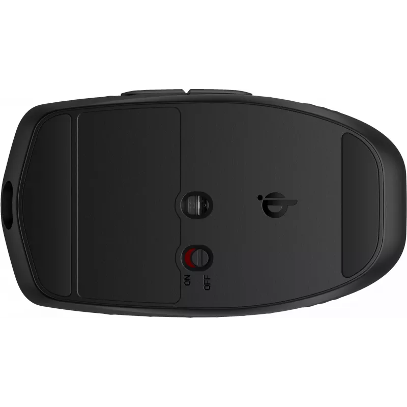 HP 695 Wiederaufladbare kabellose Maus, beidhändig, Bluetooth, 4000 DPI, Schwarz