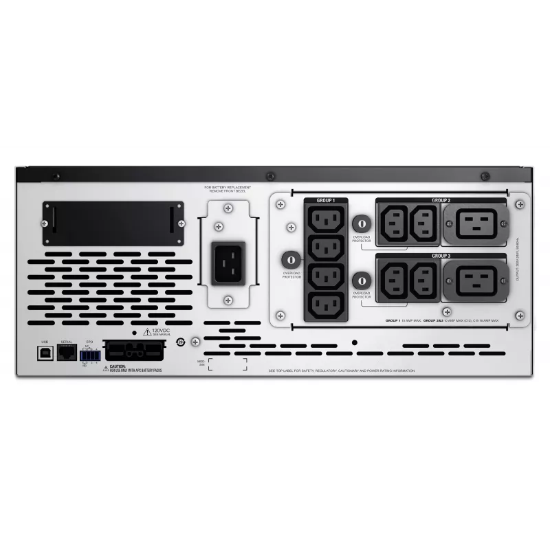 APC Smart-UPS X SMX3000HV - 3000VA, 8x C13 + 2x C19 Ausgang, USB, erweiterbare Überbrückungszeit, kurze Bautiefe