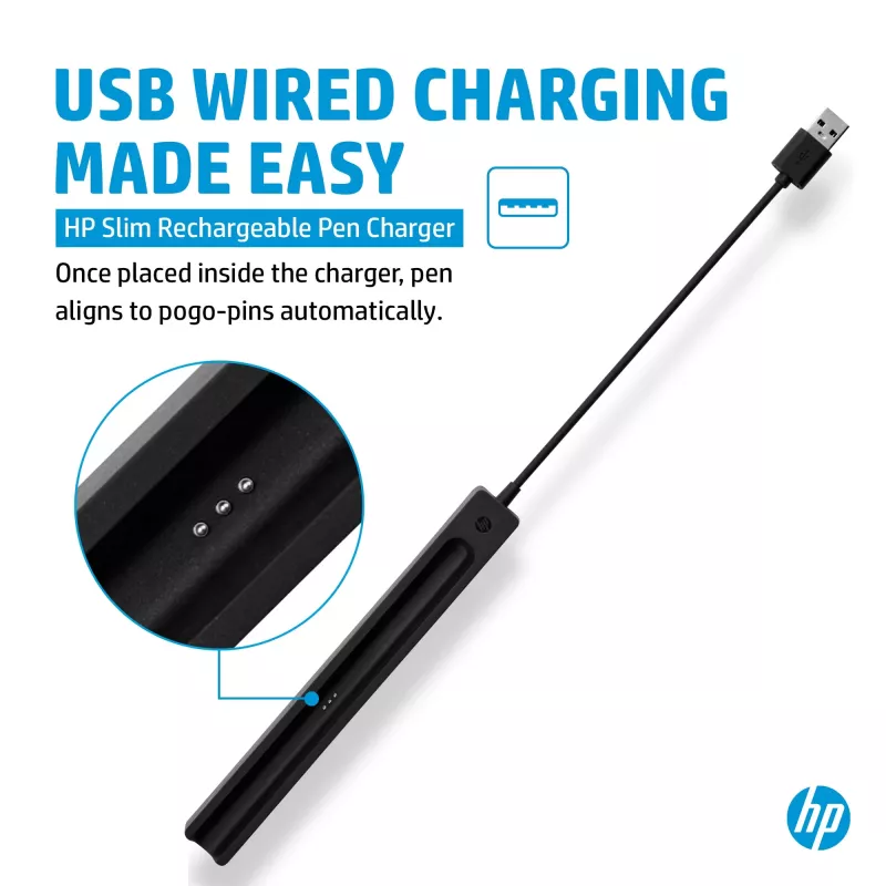 HP Ladegerät für wiederaufladbaren Slim Pen (4X491AA), USB-A