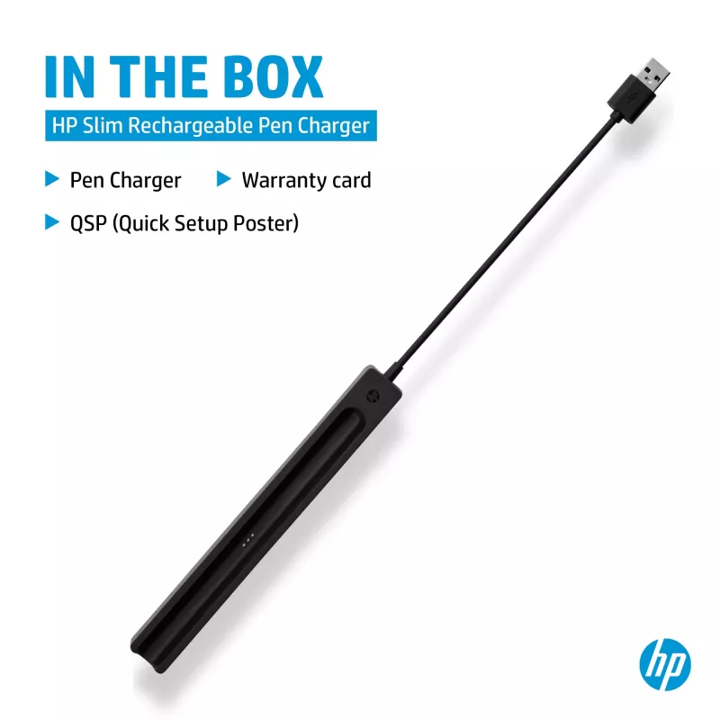 HP Ladegerät für wiederaufladbaren Slim Pen (4X491AA), USB-A