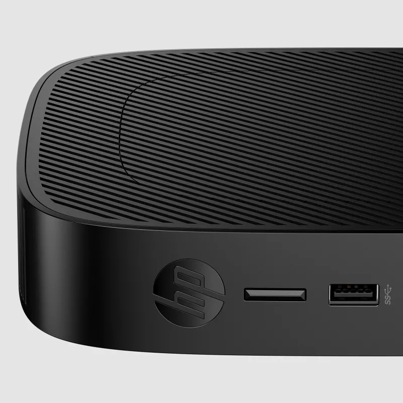 HP Pro t550 Thin Client, 2 GHz Intel Celeron J6412, 8 GB RAM, 32 GB eMMC, Intel UHD Graphics, IGEL OS, Wi-Fi 6, Schwarz