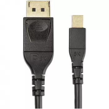 StarTech.com 3ft (1m) VESA-zertifiziertes Mini DisplayPort auf DisplayPort 1.4 Kabel – 8K 60Hz HBR3 HDR – Super UHD mDP auf DP 1.4 Kabel – schlank (34 AWG) Ultra HD 4K 120Hz – Monitor/Videokabel