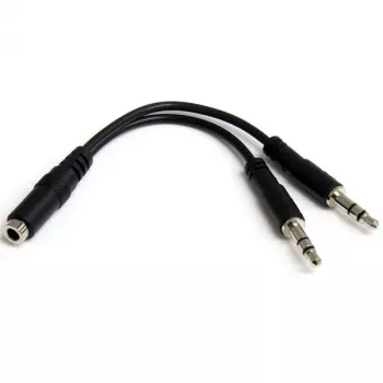 StarTech.com 3,5-mm-4-Positionen-auf-2x-3-Positionen-3,5-mm-Headset-Splitter-Adapter – Buchse/Stecker