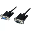 StarTech.com 2m schwarzes DB9 RS232 serielles Nullmodem-Kabel F/M, Schwarz, 2 m, DB-9, DB-9, Stecker, Buchse