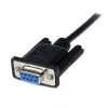 StarTech.com 2m schwarzes DB9 RS232 serielles Nullmodem-Kabel F/M, Schwarz, 2 m, DB-9, DB-9, Stecker, Buchse