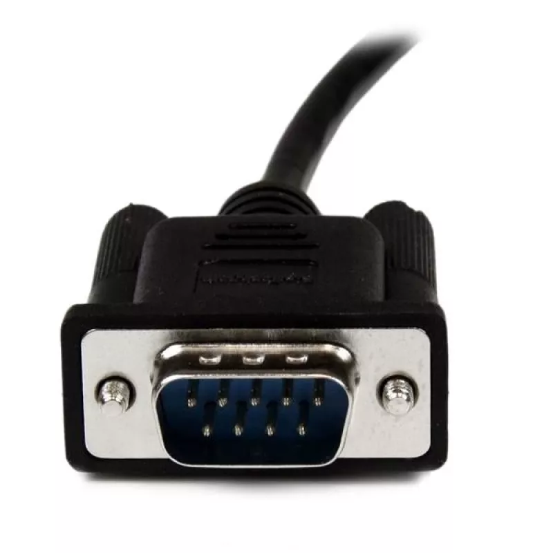 StarTech.com 2m schwarzes DB9 RS232 serielles Nullmodem-Kabel F/M, Schwarz, 2 m, DB-9, DB-9, Stecker, Buchse