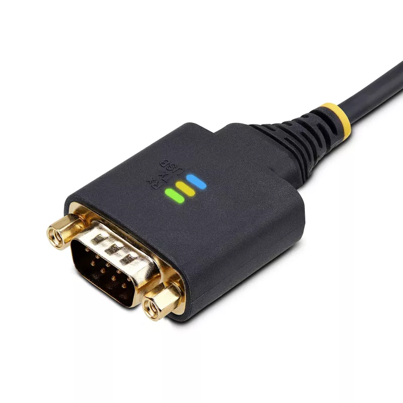 StarTech.com 3ft (1m) USB-zu-Seriell-Adapterkabel, COM-Erhalt, austauschbare Schrauben/Muttern, USB-A auf DB9 RS232, FTDI IC, ESD-Schutz, Windows/macOS/Linux