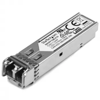 StarTech.com Cisco Meraki MA-SFP-1GB-LX10 kompatibles SFP-Transceiver-Modul – 1000BASE-LX – 1GbE Singlemode-Glasfaser-SMF-Optik-Transceiver – 1GE Gigabit-Ethernet-SFP – LC 10 km – 1310 nm – DDM Cisco Meraki MS225, MX400, MS250