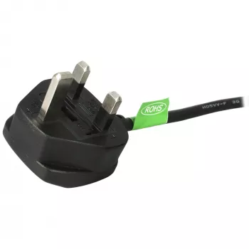 StarTech.com 1,8 m UK-Netzkabel, 18AWG, BS 1363 auf C13, 10 A 250 V, Schwarzes Ersatz-Netzkabel, Kaltgerätekabel, PC-Netzteil-Kabel, TV-/Monitor-Netzkabel