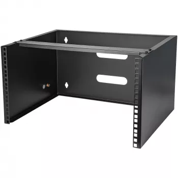 StarTech.com WALLMOUNT6 6HE Wandmontage-Halterung für Patchpanel, 19 Zoll, 35,5 cm tief, Stahl, Schwarz