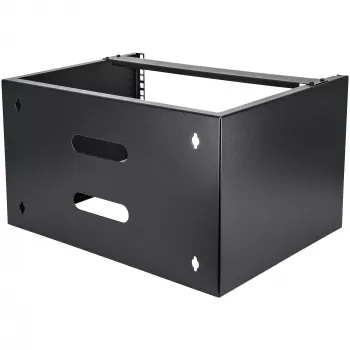 StarTech.com WALLMOUNT6 6HE Wandmontage-Halterung für Patchpanel, 19 Zoll, 35,5 cm tief, Stahl, Schwarz