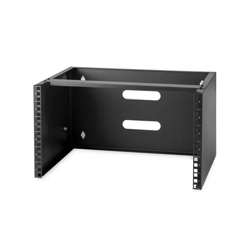 StarTech.com WALLMOUNT6 6HE Wandmontage-Halterung für Patchpanel, 19 Zoll, 35,5 cm tief, Stahl, Schwarz