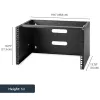 StarTech.com WALLMOUNT6 6HE Wandmontage-Halterung für Patchpanel, 19 Zoll, 35,5 cm tief, Stahl, Schwarz
