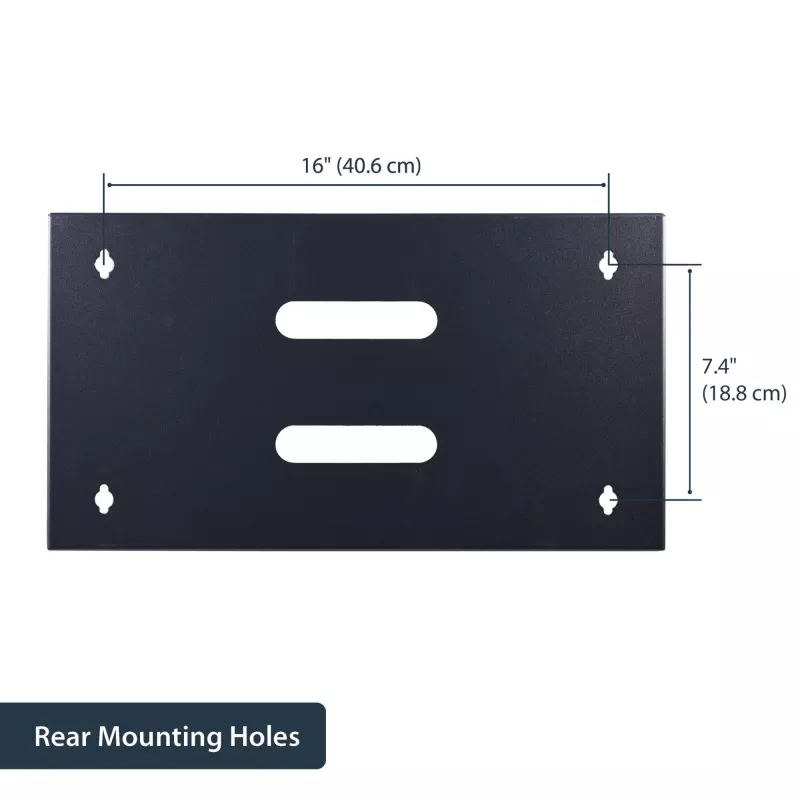 StarTech.com WALLMOUNT6 6HE Wandmontage-Halterung für Patchpanel, 19 Zoll, 35,5 cm tief, Stahl, Schwarz