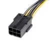 StarTech.com PCIEX68ADAP PCI-Express-Adapterkabel 6-polig auf 8-polig, 6-polig (W) auf 8-polig (M), 15,5 cm, Schwarz