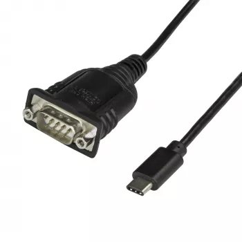 StarTech.com USB-C-auf-Seriell-Adapterkabel 16 Zoll (40 cm) – USB-Typ-C-auf-RS232 (DB9)-Konverterkabel – USB-C-Seriellkabel für SPS, Scanner, Drucker – Stecker/Stecker – Windows/Mac/Linux
