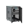 StarTech.com 4-Pfosten 18U Server-Rack-Schrank, abschließbarer 19-Zoll-Daten-Rack-Schrank für Computer / AV / IT-Equipment, Büro- / Heimnetzwerk-Rack mit Rollen & verstellbaren Montageschienen