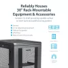 StarTech.com 4-Pfosten 18U Server-Rack-Schrank, abschließbarer 19-Zoll-Daten-Rack-Schrank für Computer / AV / IT-Equipment, Büro- / Heimnetzwerk-Rack mit Rollen & verstellbaren Montageschienen