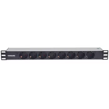 Rackmount-Steckdosenleiste Intellinet 19 Zoll 1,5HE 8-fach Typ F
