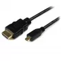 StarTech.com HDADMM50CM High-Speed-HDMI-auf-Micro-HDMI-Kabel mit Ethernet, M/M, 0,5 m, 34 AWG, vergoldet, Schwarz