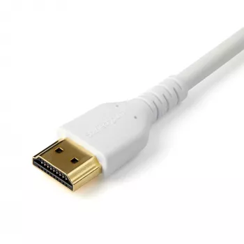 StarTech.com 6ft (2m) schlank HDMI 2.0-Kabel, flexibles, Premium-zertifiziertes HDMI-Kabel mit Ethernet, UHD 4K 60Hz HDR10, robustes Aramidfaser-Design mit TPE-Mantel, Weiß