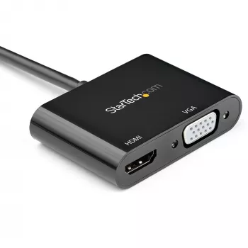 StarTech.com DisplayPort zu HDMI VGA Adapter - DisplayPort 1.2 HBR2 zu HDMI 2.0 (4K 60Hz) oder VGA 1080p Konverter-Dongle - DP zu HDMI oder VGA Monitor Adapter - Digital Video Display Adapter