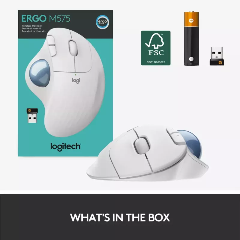 Maus Logitech ERGO M575 Wireless Trackball RF Wireless + Bluetooth