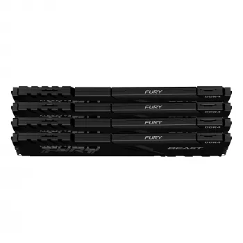 Kingston Technology FURY Beast 64GB 3600MT/s DDR4 CL18 DIMM (Kit of 4) Schwarz