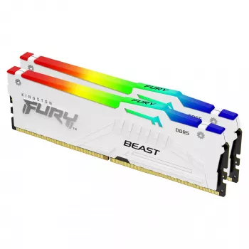 Kingston Technology FURY Beast 32GB 6800MT/s DDR5 CL34 DIMM (Kit of 2) Weiß RGB EXPO