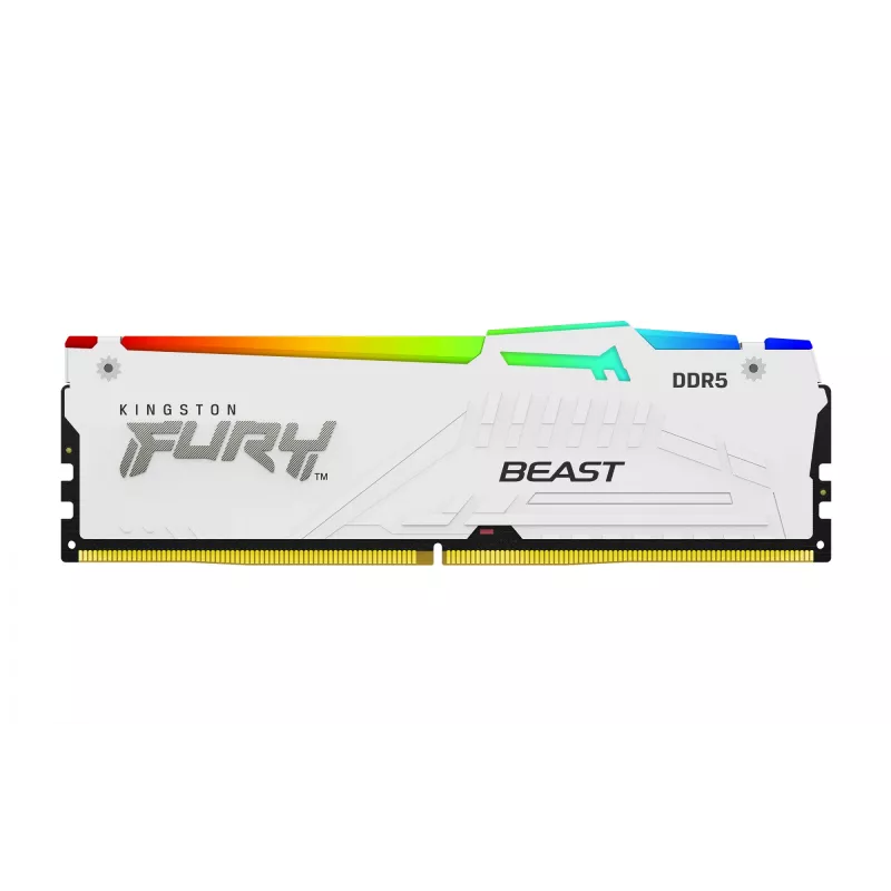 Kingston Technology FURY Beast 32GB 6400MT/s DDR5 CL32 DIMM (Kit of 2) White RGB EXPO