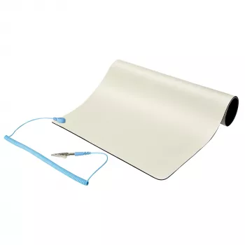 StarTech.com Antistatikmatte, ESD-Matte für Elektronikreparatur, antistatische Tisch-/Schreibtischmatte mit abnehmbarem Erdungskabel, ANSI/ESD S 4.1, flexible thermoplastische Arbeitsunterlage/Matte, 28x46cm (11x18 Zoll)