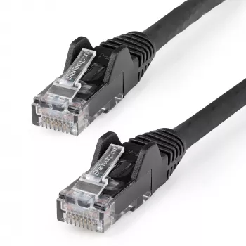 StarTech.com N6LPATCH2MBK 2 m CAT6 Ethernet-Netzwerkkabel, LSZH, 10 Gigabit, 650 MHz, 100 W PoE, RJ45 UTP, ohne Haken, ETL-geprüft, 24AWG, schwarz