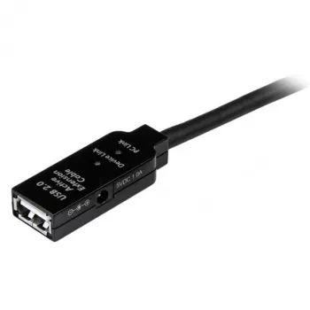 StarTech.com 20m USB 2.0 aktives Verlängerungskabel - M/F, 20 m, USB A, USB A, USB 2.0, Stecker/Buchse, Schwarz