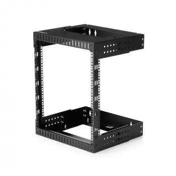 StarTech.com 12U 19 Zoll Wandmontage Netzwerkschrank - Einstellbare Tiefe 12-20 Zoll 2-Pfosten Open-Frame Serverraum-Rack für AV/Daten/IT-Kommunikation/Computerausrüstung/Switch mit Käfigmuttern & Schrauben
