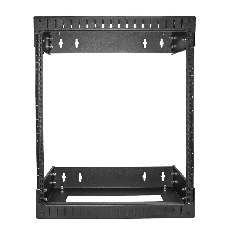 StarTech.com 12U 19 Zoll Wandmontage Netzwerkschrank - Einstellbare Tiefe 12-20 Zoll 2-Pfosten Open-Frame Serverraum-Rack für AV/Daten/IT-Kommunikation/Computerausrüstung/Switch mit Käfigmuttern & Schrauben