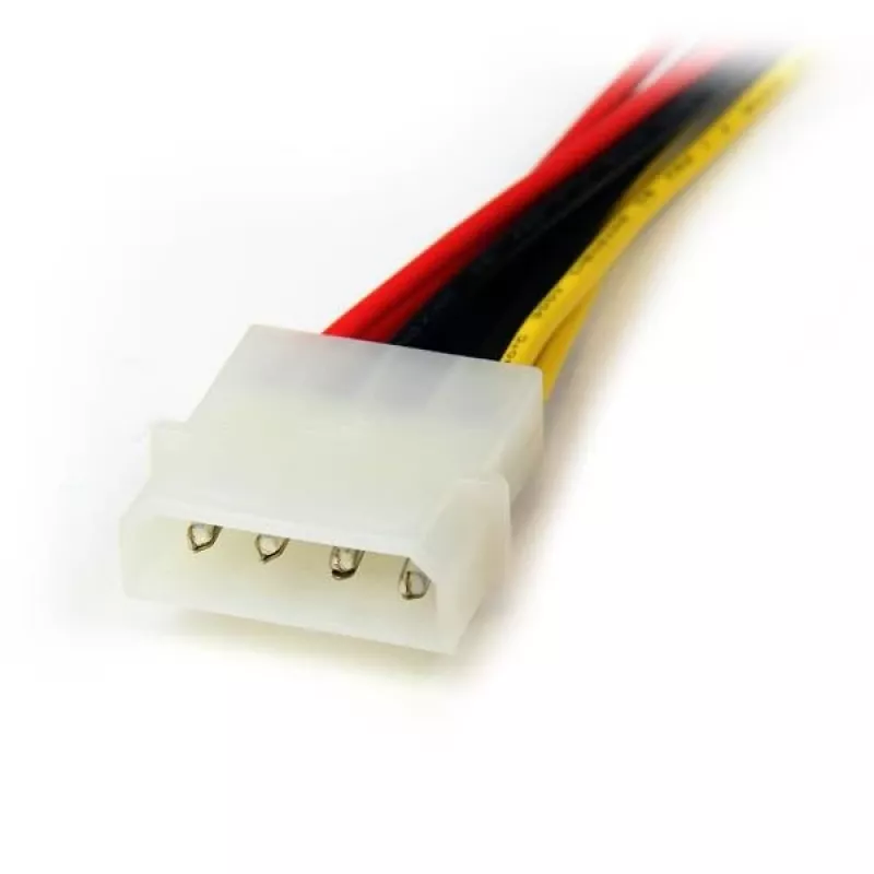 StarTech.com PYO2LP4SATA 12 in LP4-auf-2x-SATA-Strom-Y-Adapterkabel, Molex 4-polig (Stecker) auf 2x SATA 15-polig (Buchse), 30 cm