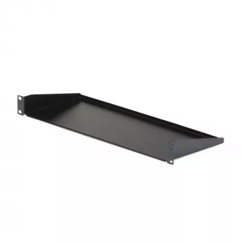StarTech.com CABSHELF1U 1HE Server-Rack-Fachboden, fester Tragarm-Fachboden für 19-Zoll-Rack/Schrank, 17,7 cm (7 Zoll) tief, 15 kg (33 lb) Tragkraft, mit Käfigmuttern und Schrauben, Schwarz