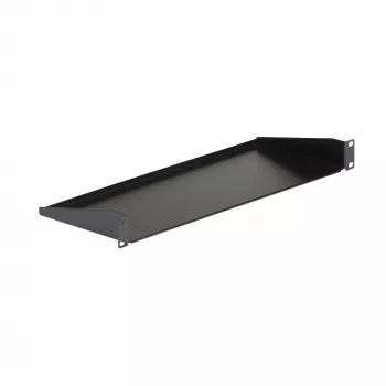 StarTech.com CABSHELF1U 1HE Server-Rack-Fachboden, fester Tragarm-Fachboden für 19-Zoll-Rack/Schrank, 17,7 cm (7 Zoll) tief, 15 kg (33 lb) Tragkraft, mit Käfigmuttern und Schrauben, Schwarz