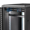 StarTech.com CABSHELF1U 1HE Server-Rack-Fachboden, fester Tragarm-Fachboden für 19-Zoll-Rack/Schrank, 17,7 cm (7 Zoll) tief, 15 kg (33 lb) Tragkraft, mit Käfigmuttern und Schrauben, Schwarz