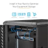 StarTech.com CABSHELF1U 1HE Server-Rack-Fachboden, fester Tragarm-Fachboden für 19-Zoll-Rack/Schrank, 17,7 cm (7 Zoll) tief, 15 kg (33 lb) Tragkraft, mit Käfigmuttern und Schrauben, Schwarz