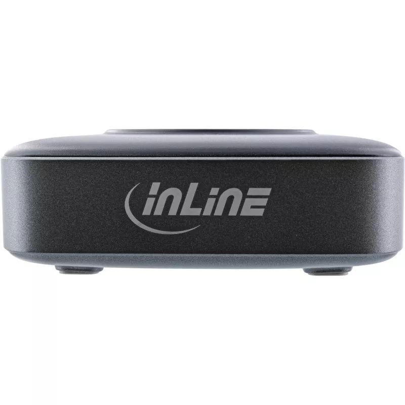 InLine Qi Powerstation Multiport Ladegerät, 4x USB-C + 2x USB-A, GaN 100 W, 15 W kabelloses Laden, Schwarz (31517K)