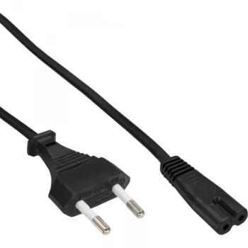 InLine Netzkabel, Euro Stecker / Euro8 Stecker, schwarz, 3m