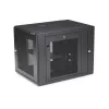 StarTech.com 4-Post 12U Wandmontage-Netzwerkschrank mit 1U Fach, 19 Zoll klappbares wandmontiertes Server-Rack für Daten / AV / Elektronik / Computerausrüstung, flexibles belüftetes Rack-Gehäuse